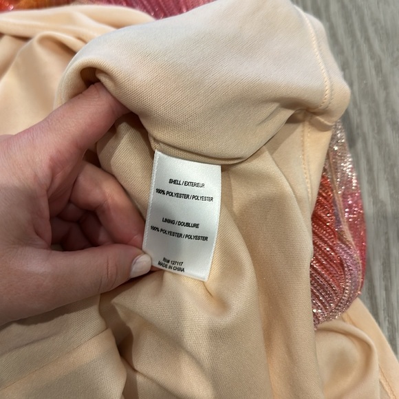 NWT Jewel Badgley Mischka Danika Printed Strapless Sheath Dress - Picture 5 of 7